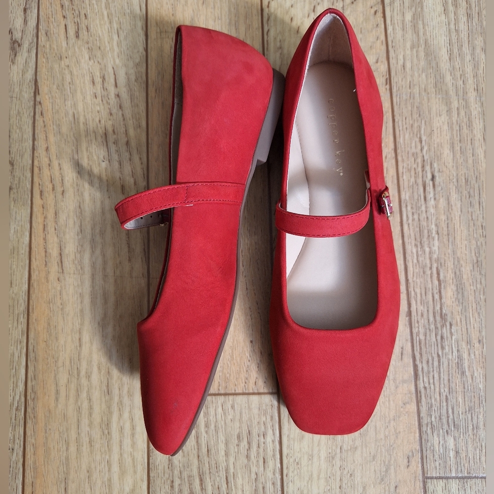 Copper Key Mary Jane Red Style  Shoes 7M